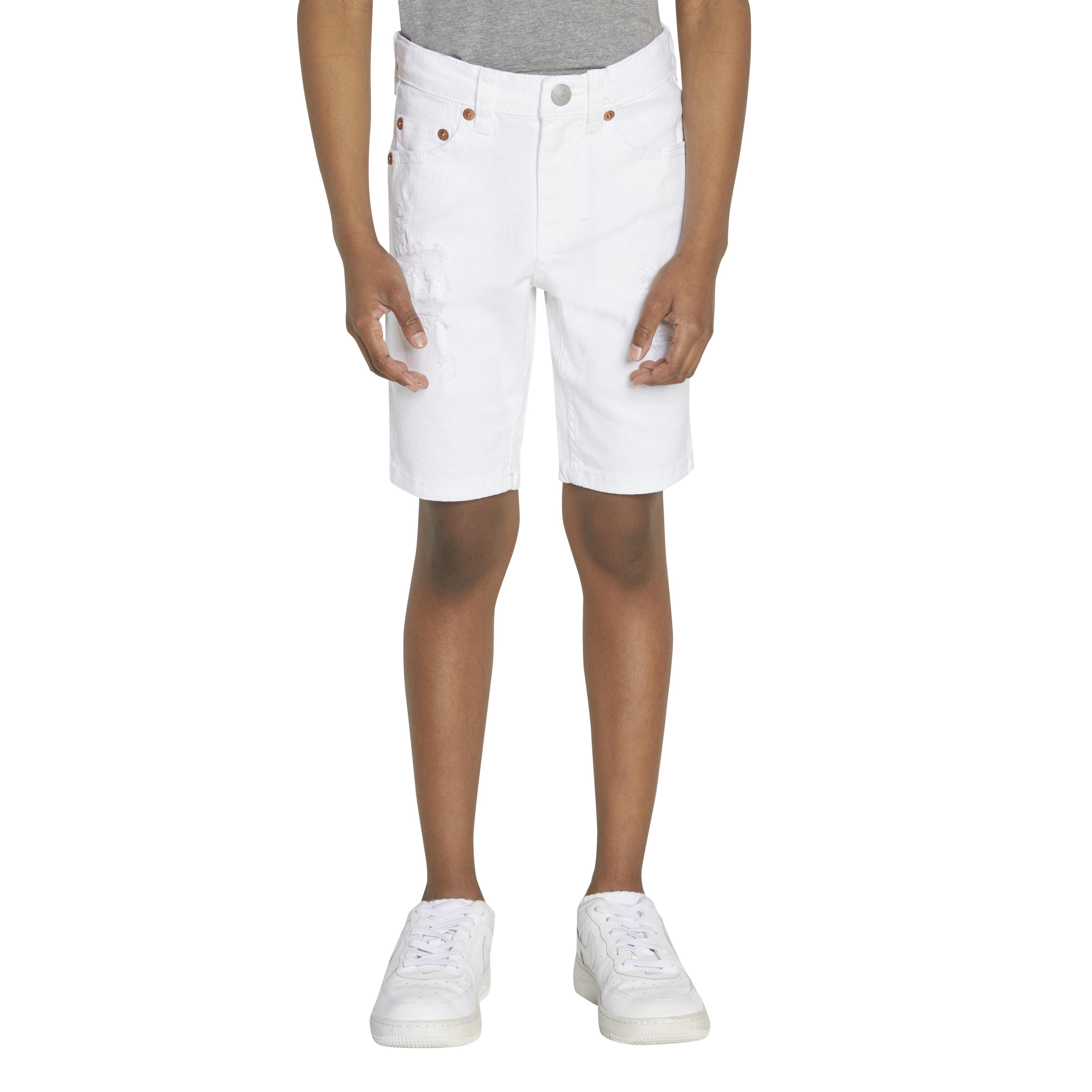 Levi's Little Boys' 511 Slim Fit Wash Denim Shorts - White - WHITE